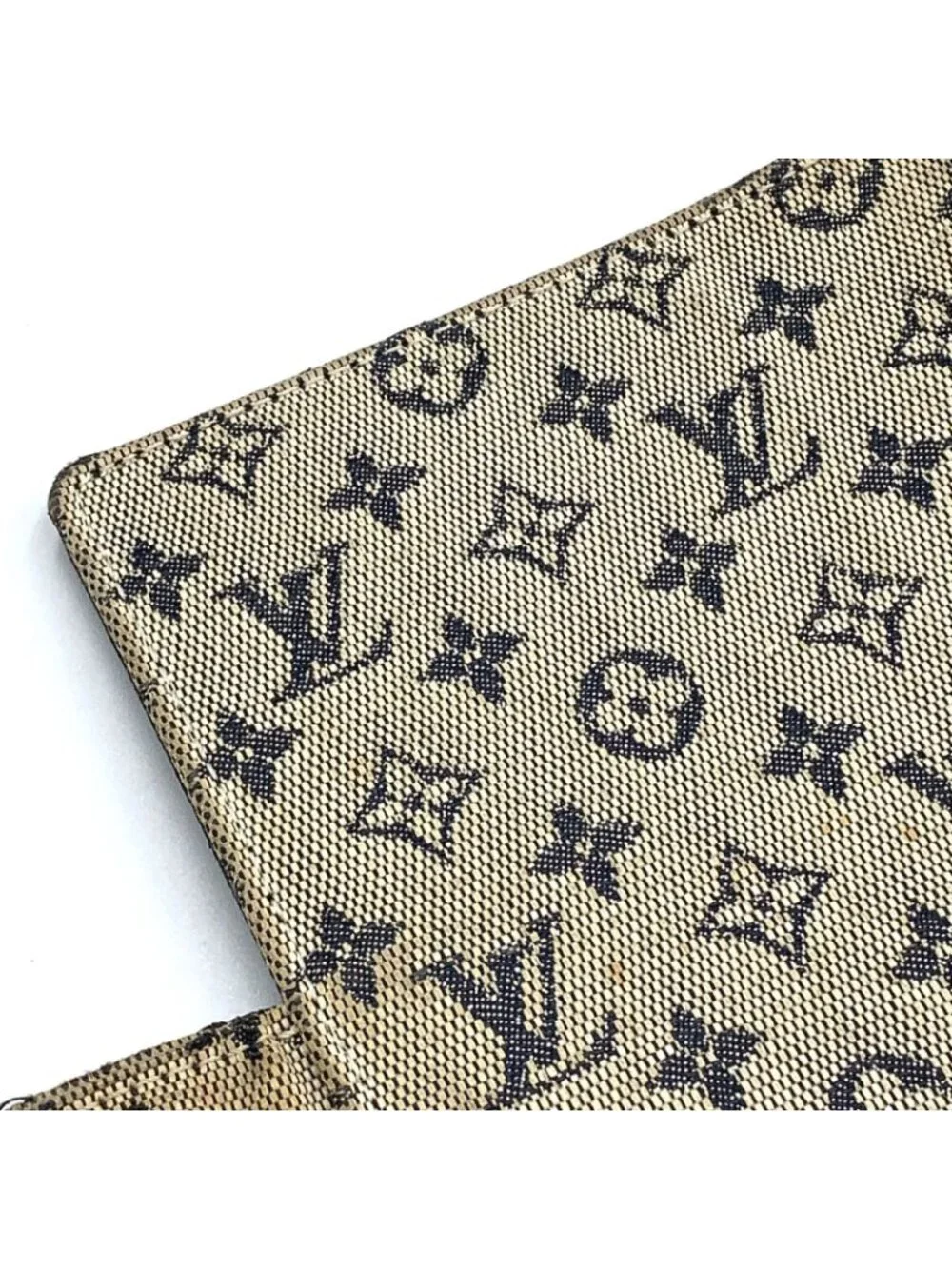 Louis Vuitton Monogram Mini Agenda PM Leather Canvas Navy Notebook Cover Gold